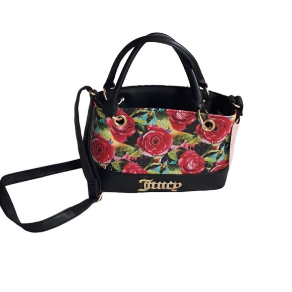 Juicy Couture Crossbody Handbag Floral With Gold Hardware - Picture 5 of 12